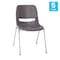 Flash Furniture 880 lb. Capacity Gray Stack Chair w/ Chrome Frame, 5PK 5-RUT-18-GY-CHR-GG - alternate 4